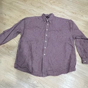 Men’s Emergency Exit Red Plaid Long Sleeve Shirt Size XL